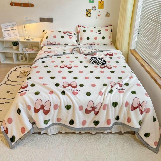 King Queen Size Soft Smooth Coral Fleece Velvet Bed Flat Sheet Winter Warm Thicken Flannel Blanket Not Including Pillowcase