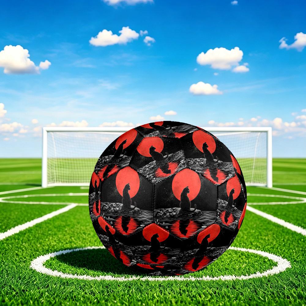 1pc Moonlit Reflection Theme Soccer Ball Football, Size 5, Lightweight PVC, Durable Outdoor Training Soccer Ball, Gift M61428
