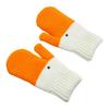 1 Pair Funny Knitted Gloves Goose Design Thickened Plush Lining Warm Gloves Non-Slip Performance Props