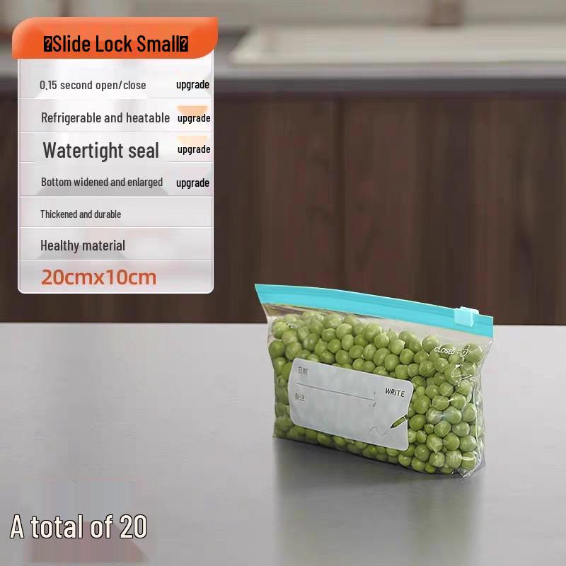 Food-grade Self-Sealing Freezer and Storage Bags for Snacks, Fruit, and More - Zipper Type