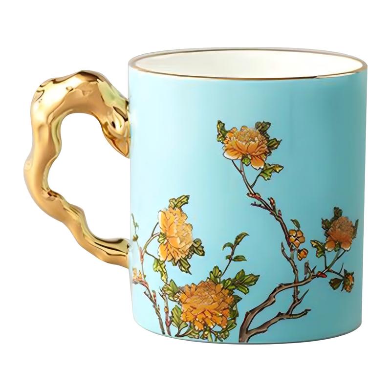 Фарфоровая кружка Yongfengyuan Madam Porcelain West Lake Blue Renxin, 340 мл