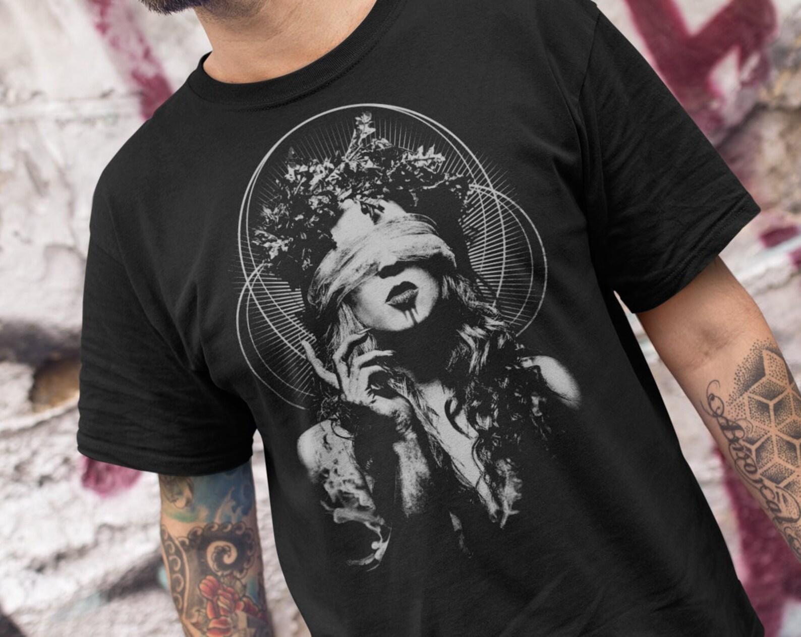 Witch Goddess T-Shirt: Flora Earth Element, Dark Academia Unisex Tee 2XL