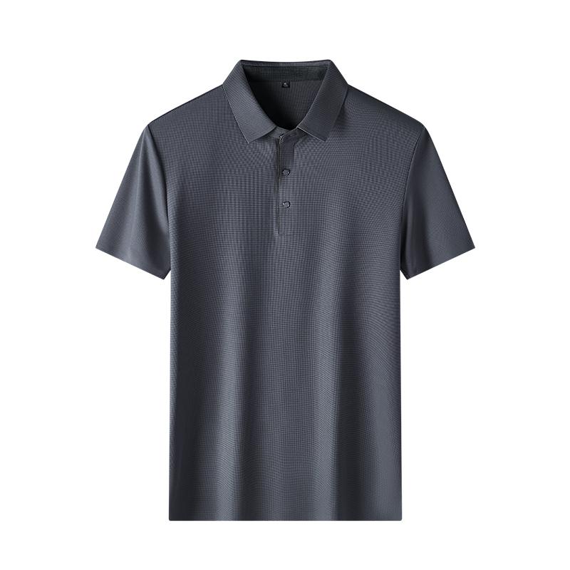 Ice Silk POLO Shirt Seamless POLO Shirt Men's Lapel POLO Shirt Short Sleeve Men