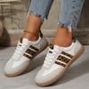 Plus Size 42 Leopard Print Flat Shoes Women Comfortable Breathable Flat Heels Sneakers Woman Non Slip Soft Sole Sports Shoes