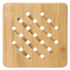 4Pcs Bamboo Table Mat Anti-Scald Non-Slip Bowl Cup Heat Insulation Pad for Home Kitchen Use(  Shape )
