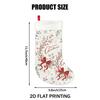 Christmas decoration fireplace hanging stocking2D Flat Printing 1pc Christmas Red Ribbon Graphic Polyester Xma