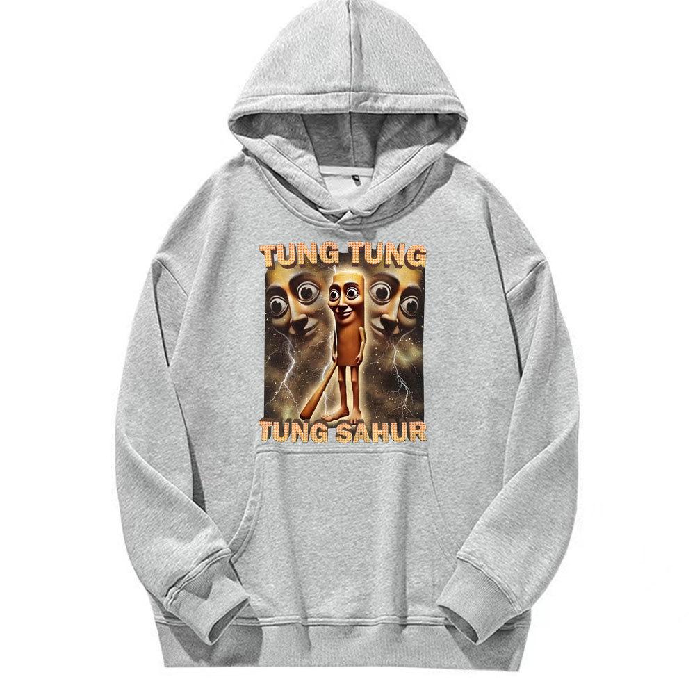 Tung Tung Tung Sahur Funny Baseball Bat Meme Hooded Men