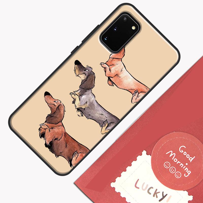 Cute Dachshunds Phone Case For Samsung Galaxy S23 S26 Ultra S20 S21 S22 S24 S25 Plus S10 S25 FE Cover Shell