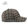 Herbst und Winter neue Hardtop-Baseballkappe Herren- und Damenmode Karomuster Sonnenschutz Schirm Retro-Kappe Tide