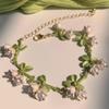 Braccialetto di perle vintage con design francese Mori Lily Of The Valley, gioielli fatti a mano, serie Forest, per donne