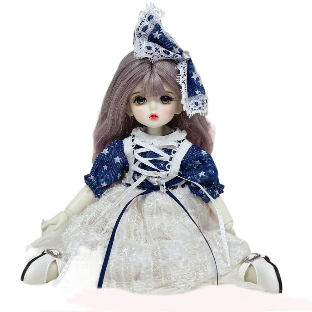 Lorita 1/6 BJD Doll Clothes with Headwear Toy Accessories Fashion Girl Birthday Gift  Children