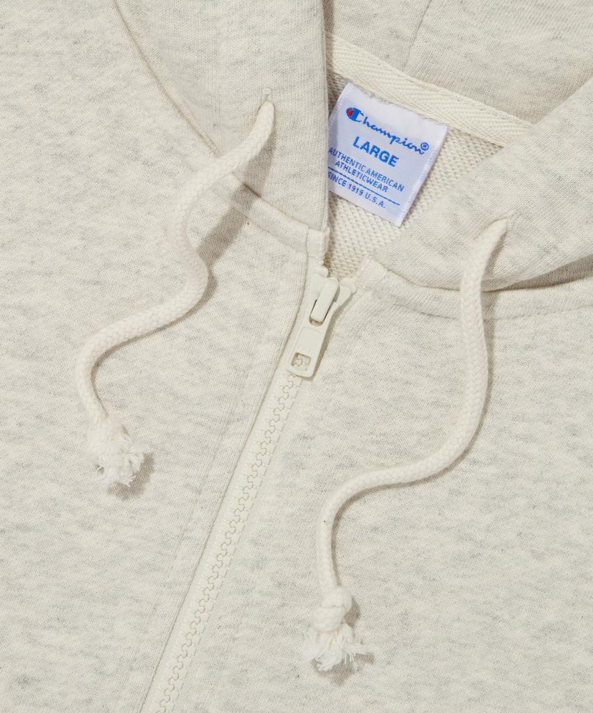 Champion Basic C-Logo Zip-Up Hoodie Cream