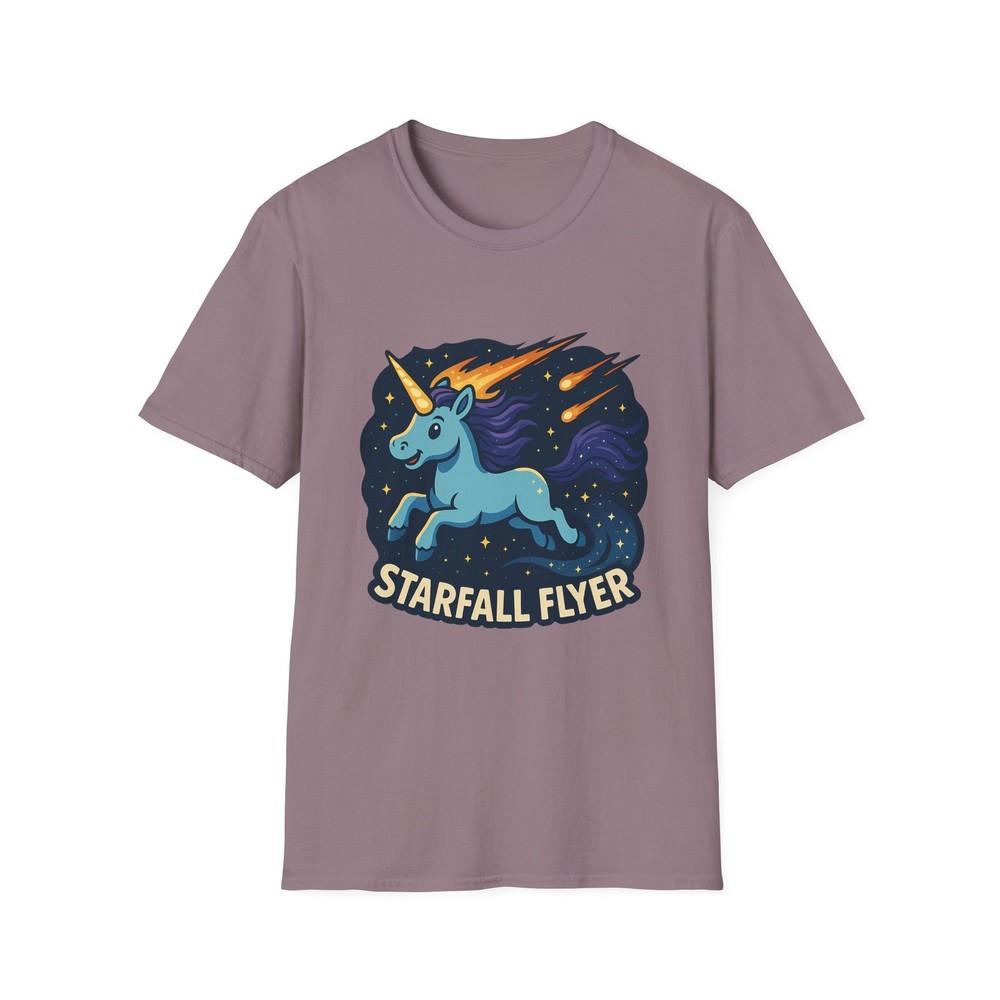 

Unisex Softstyle T-Shirt Celestial Unicorn Meteors Comet Stardust Night Fantasy XL