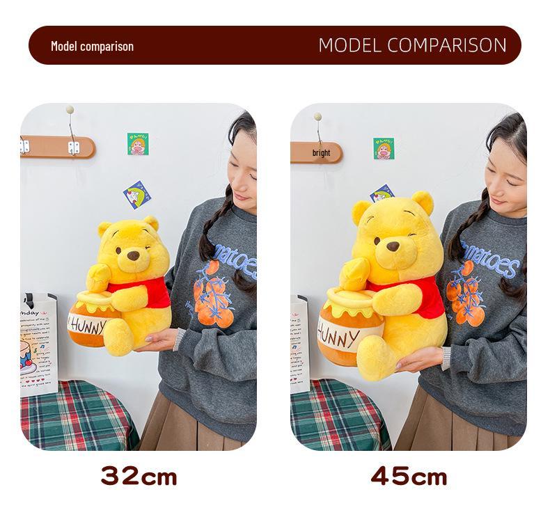 New Winnie the Pooh Plush Toy - Honey Pot Pillow for Boys & Girls, Perfect Birthday Gift