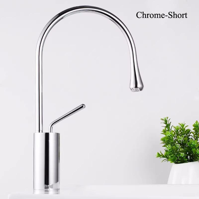 New Basin Faucet Single Lever 360 Rotation Spout Modern Brass Mixer Tap for Kitchen Bathroom Basin Water Sink Mixer Taps