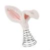 Easters Tree Toppers Decoration with Rabbit Ears Metal Base Tree Top Ornament M68E