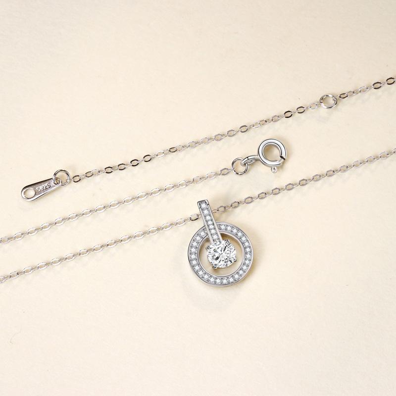 Star Track Ring Necklace Women'S Niche Exquisite Lamp Luxury Premium Diamond Beating Heart Clavicle Chain Gift
