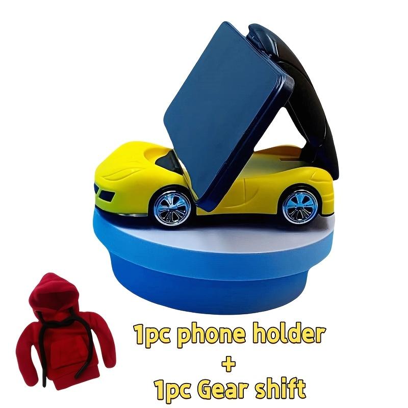 Car Model Phone Holder Set(1pc Phone Holder+1pc Shift Gears), Foldable Car Dashboard Phone Holder, 360 ° Rotating Universal Phone Holder,