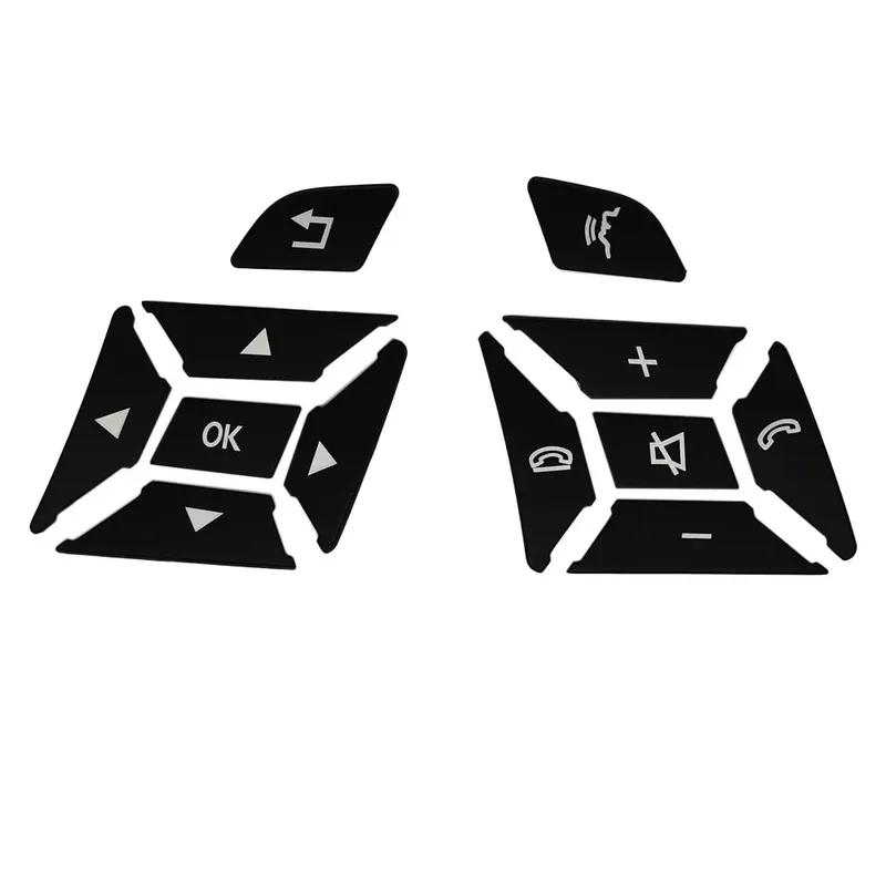 Svart Rattknapp Brytare Trimskydd Klistermärke för Mercedes Benz A B C E Ml Gl Cla Gla Glk Sl Klass W176 W212 W204