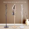 Assembled Wooden Coat Hat Stand Tree Jacket Cloth Vertical Hanger Rack 8 Hooks