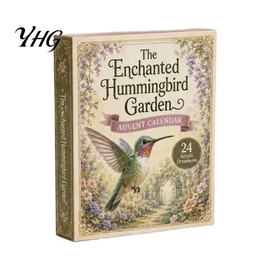 Advent Calendar for Girls Boys 2026 Hummingbird Calendar, 24-Day Acrylic Ornament Set with Bird Figure Kids Christmas Gifts Countdown,