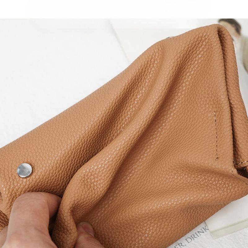 Genuine Leather Small Bag, Fashionable and High-end, Large-capacity Single-shoulder Bag, Niche Cowhide Mobile Phone Case