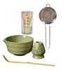 5Pcs Japanese Matcha Tea Set Spout Matcha Bowl Bamboo Whisk And Holder Strainer Scoop Artisanal Matcha Brewing Kit