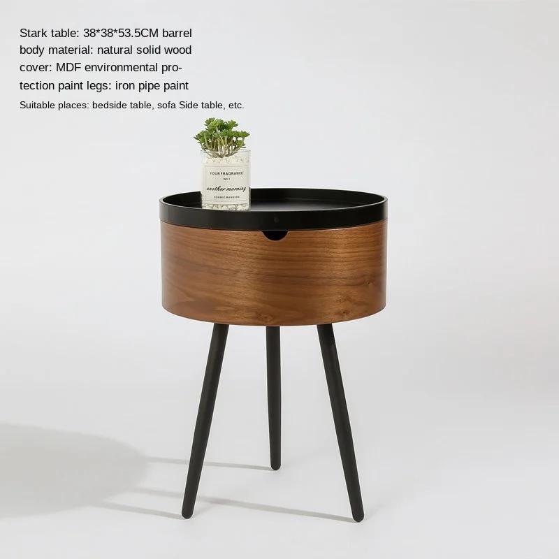 Italian Minimalist Round Combination Coffee Table Small Apartment Living Room Side Table Light Luxury Balcony Coffee Table
