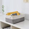 TheWarmHome Storage Basket, 30cm x 20cm x 13cm, Drawer Storage Basket, Cotton Linen Fabric, Compact Desk Storage, Entryway Storage, Toy Storage,