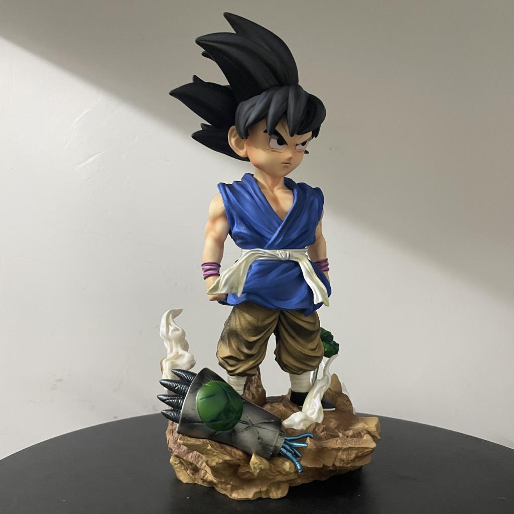 Super Saiyan Gt Goku, Double-Headed Sculpture, Classic Scene, Trendy Play Statue Model Ornament Boxed Figure