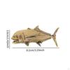 Brass Statue Sea Animal Sculpture Lifelike Portable Miniature Figurine Desktop Ornament for Tearoom