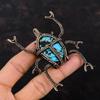Tibetan Turquoise Pendant Copper Wire Wrapped Pendants Genuine Gemstone Pendant Copper Wire Jewelry Handmade Pendant Beetle Pendant For Gift