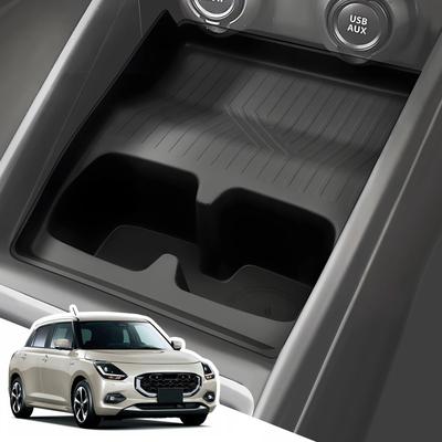 LANGBEAN Center Console Cup Holder for Suzuki Swift Sport Storage Interior Storage Tray ZC33S, Box, Non-Slip Mat, Accessories,