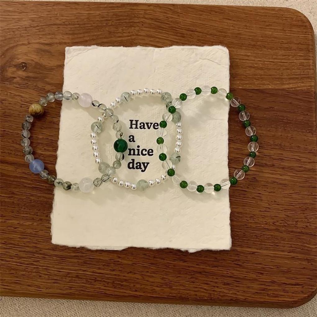 Women's Summer Natural Grape Seed Pearl Beads Span Bracelet