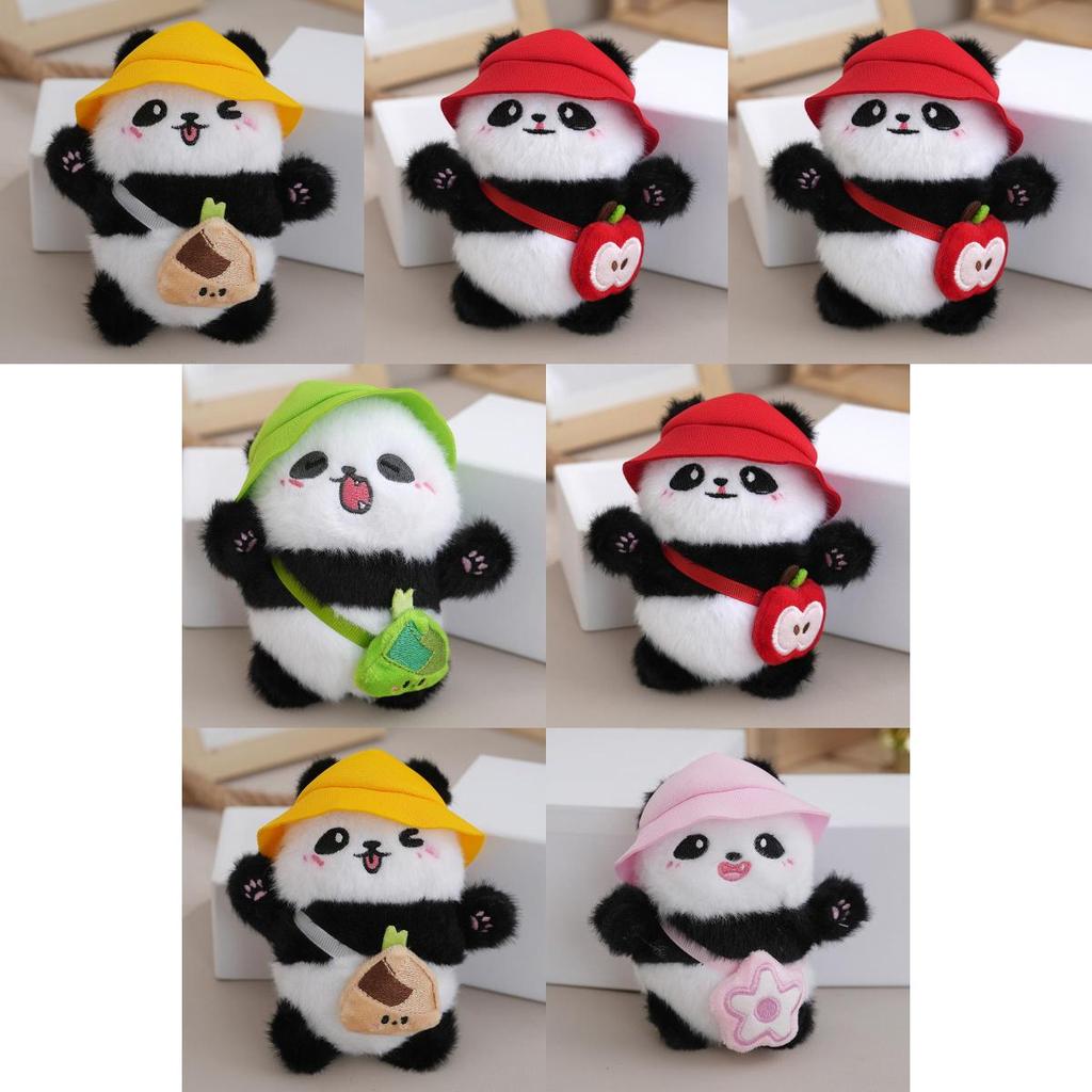 Panda Sweet Mini Plush Keychain Charming Stuffed Animal For Bags Keys And