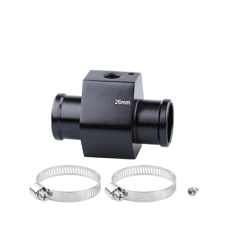 Universal Blue/Black Water Temperature Temp 26mm-40mm Sensor Gauge Joint Pipe Radiator Hose Adapter with 2 Clamps