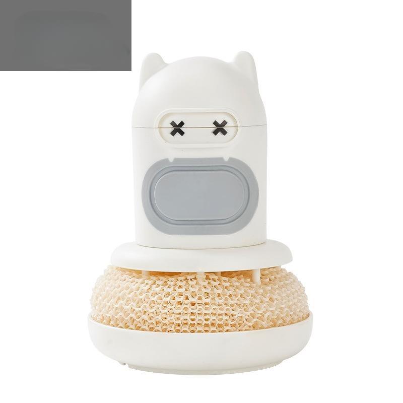 

Побутова щітка для миття посуду Натискна щітка для миття посуду з дозатором рідини Набір дротяних щіток для чищення Щітка для миття каструль, мисок та тарілок white