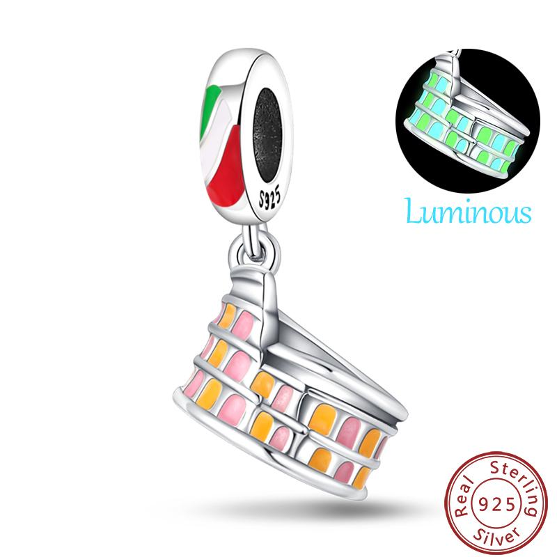 Seria Słynna Architektura Miedziana Wieża Eiffla Łuk Triumfalny Koloseum Charms Koraliki 3mm DIY Tworzenie Drobnej Biżuterii