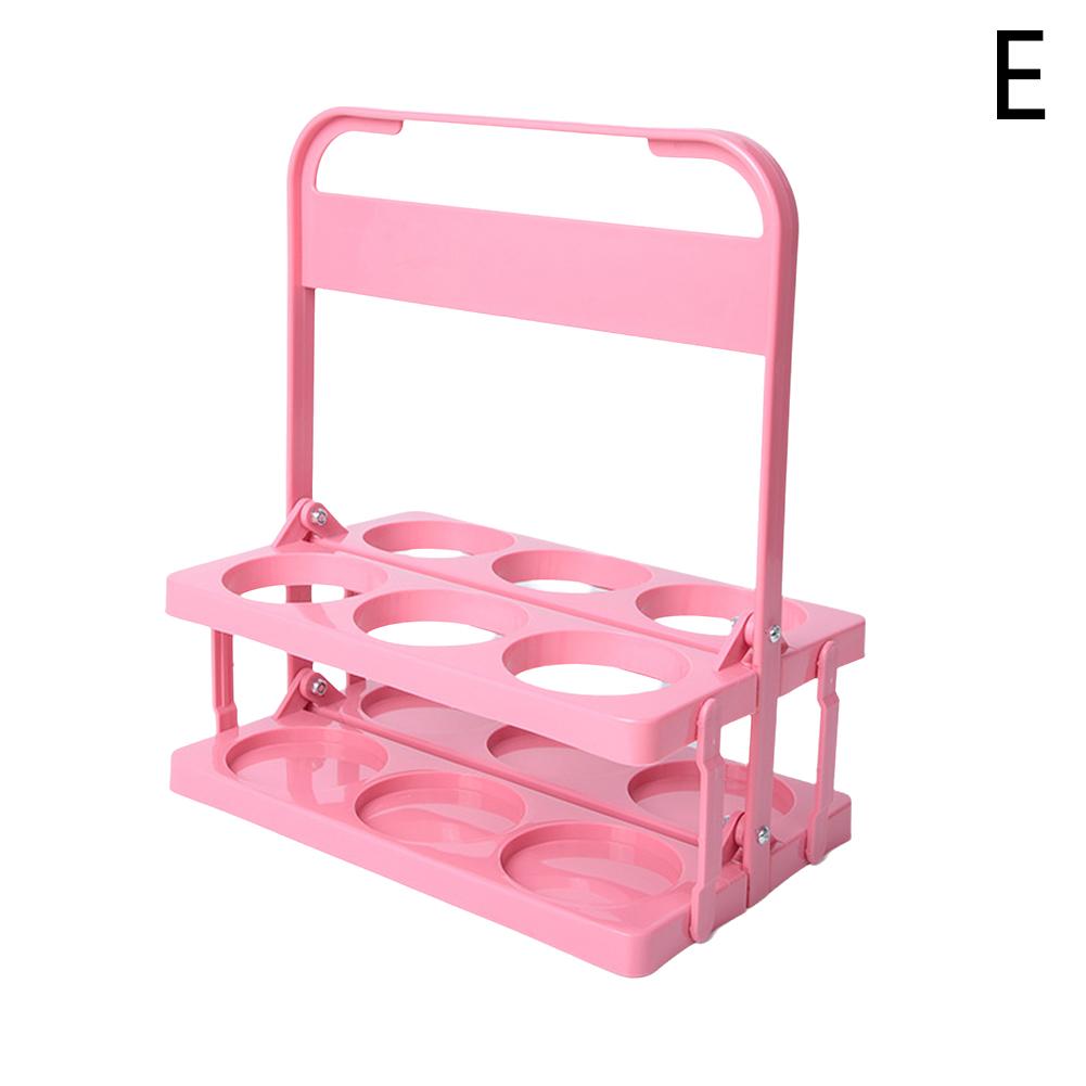 Portable Foldable Plastic Beer Rack Durable Cup Organizer Wine Rack Beer Bottle Holder Beverage Basket Reusable Cocktail Rack