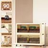 70-90cm No-Install Folding Storage Cabinet for Home, Living Room, Bedroom, Multi-layer Wardrobe, Sundries Organizer.