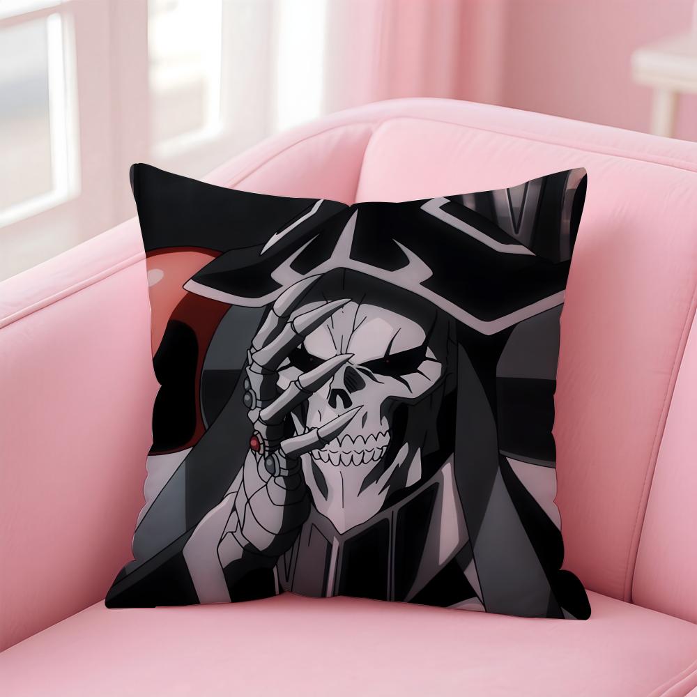 o-Overlord Anime Cushion Cover Comfortable Reversible Pillow Cover Ideal for Car Sofa Bedroom & Beyond