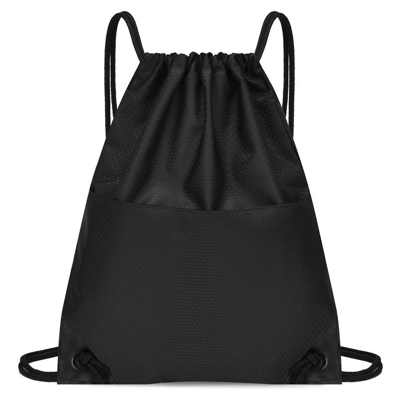 Kordelzug Rucksack Bündel Tasche Einfacher Rucksack Druck Herren- und Damen-Freizeit Sport Werbung Einfarbige Schultasche