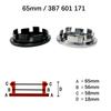 4 Pcs / Set No Logo Blank Base 65mm Black or Silver Wheel Center Caps For 6.5cm Hub Cover Car Styling Auto Exterior Accessories