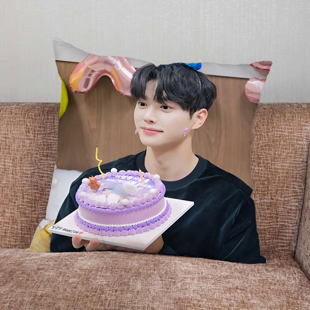 

K-Kang Song Actor Pillow Case For Home Bedroom Car Office Decoration Living Room Sofa Cushion Cover Suitable 16x16Inch