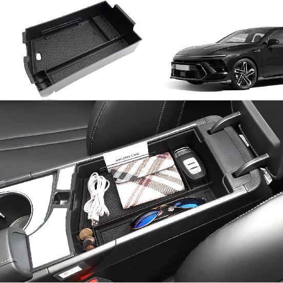

2024 2025 2026 Sonata Center Console Organizer for Hyundai Sonata(S/SEL/SEL Sport/Blue/N Line/Limited), Durable ABS Plastic Console Tray Insert 2026