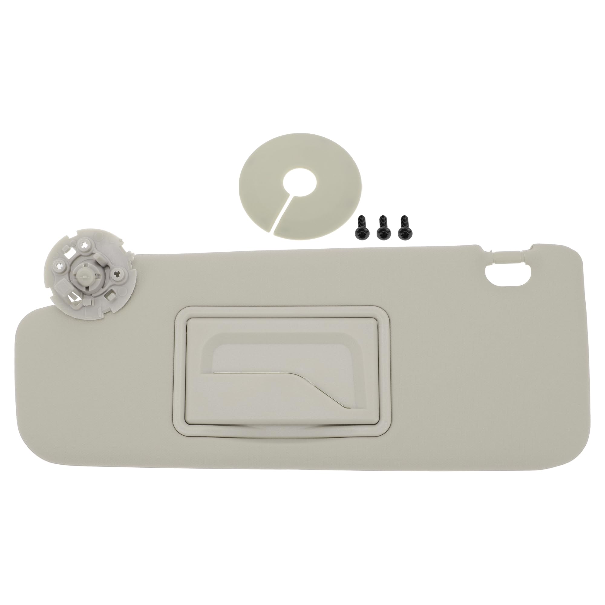 

Motoforti Left Driver Side Car Sun Visor Assembly with Mirror, Plastic, Gray, for Chevrolet Cruze 2011-2016, Part Number 95034253