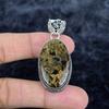 Bronzite Gemstone Handmade 925 Sterling Silver Jewelry Pendant 2.09" MM-3390