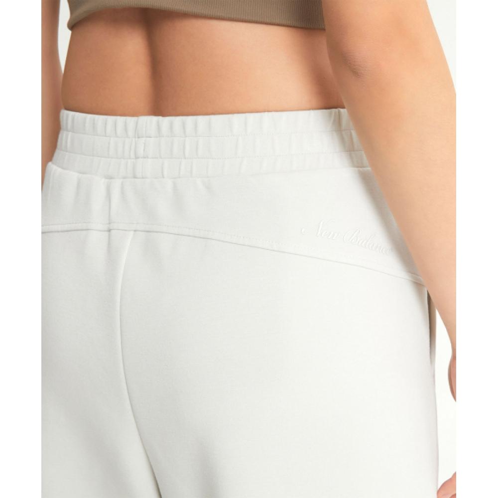 New Balance Nbmle4w112 Women Soft Modal One Tuck Wide Pants Ivory