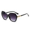 Non-polarized Elegant Large-frame Ladies' Sunnies, with Gradient Lenses and Decorated Temples. Perfect for Daily Sun Protection and Styling.