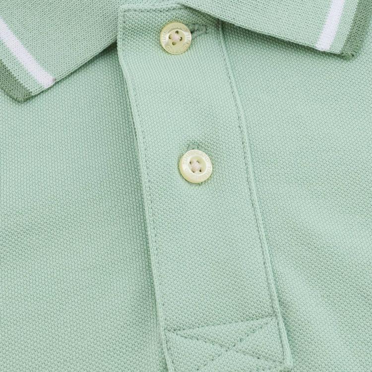 Timberland Striped Outdoor Casual Slim Fit Breathable Short Sleeve Polo Shirt Men Polo Shirts Embossed-Green A628N-ENE